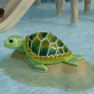 Tortue avec jets d'eau 